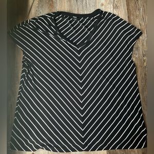 Premise Black and white striped blouse size 3x